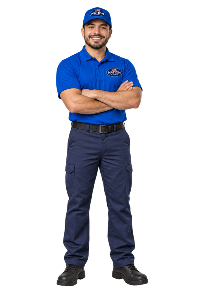 Full-body Nation Plumbing technician cutout