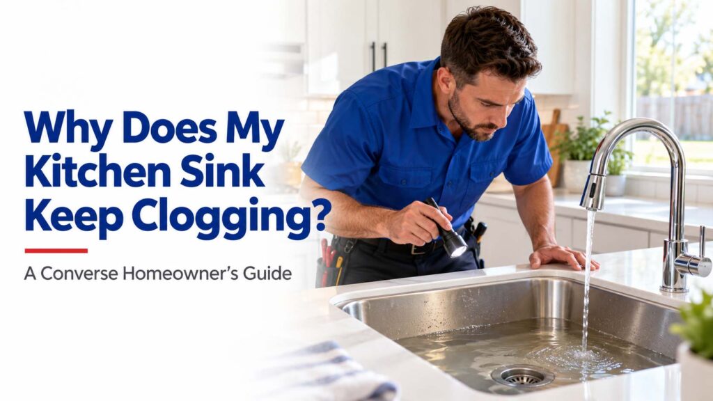 Plumber Tackles a Clogged Kitchen Sink copy