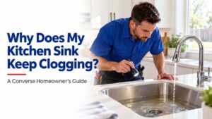 Plumber Tackles a Clogged Kitchen Sink copy
